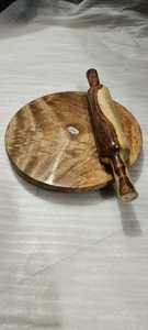 Handmade Polished Wood Chakla Belan <b>Rolling</b> <b>Pin</b> and <b>Pastry</b> <b>Board</b> Customized Size and Shape Daily Use Safe with Good Design - Product Image 4