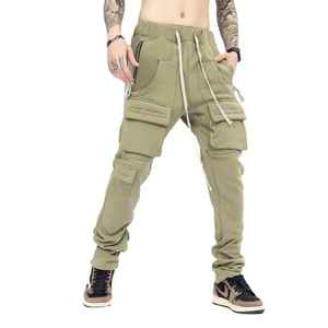 Pantalon de survêtement décontracté pour hommes, course de nuit, streetwear, broderie réfléchissante, pantalon de jogging, cargo d'entraînement - Product Image 3