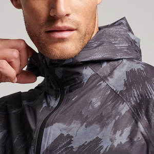 Chaqueta Anorak Personalizada para Hombre, Estilo Urbano, Cortavientos, con Capucha, Impermeable, Transpirable, de Poliéster/Nailon, con Cuello Alto, de Lona - Product Image 5