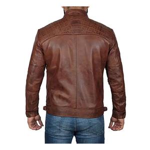 Veste en cuir PU personnalisée pour hommes avec poches frontales Veste universitaire en cuir élégante de grande taille Veste en cuir pour hommes - Product Image 6