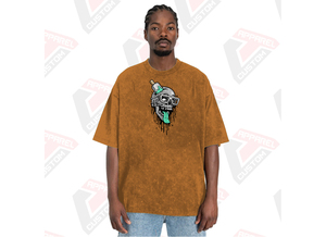 T-shirt élégant délavé à l'acide pour femmes avec appliques et patchs écologiques 100% coton Summer Denim Batik Corduroy - Product Image 6