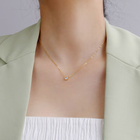Collier à perle unique avec mini pendentif classique chrétien, idéal pour mariage, vente en gros à partir de 10 pièces, faible MOQ
