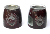 Diffuseur d'huiles essentielles en pierre de savon spirale pour huiles de lavande et de rose, chauffe-bougie non électrique OBS-176