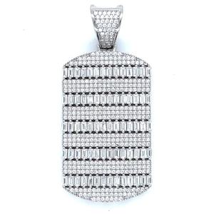 Personalizado totalmente helado colgante moissanita Diamante tachonado en S925 plata Hip Hop joyería para fiesta - Product Image 1