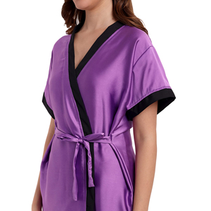 Robe Kimono Spa jetable pour femmes Robe de Salon respirante non tissée Conception de cordon Durable Nylon Polyester Confortable - Product Image 6