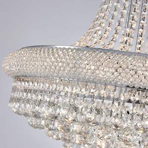 Modern Crystal <b>Chandelier</b> Light Fixtures - D23.6 inch, 10 Lights <b>Chrome</b> Ceiling <b>Chandelier</b>, Pendant Lighting for Living - Product Image 6