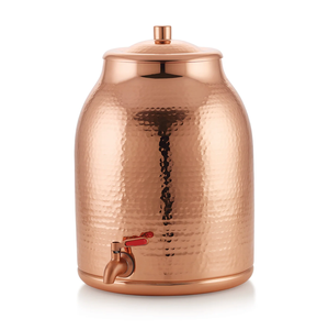 100% Copper <b>Water</b> Dispenser Pot Home Craft Made in India <b>Bulk</b> Quantity Copper Hammered <b>Water</b> Pot from India - Product Image 1