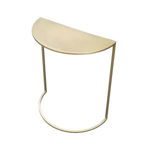 La mejor venta, diseño Simple moderno con marco de Metal y semicírculo, mesa de centro pequeña superior de mármol para muebles de interior del hogar - Product Image 6
