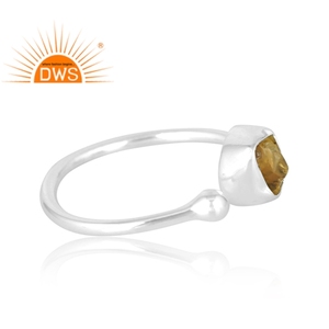 Vente chaude 925 Sterling Silver Natural Citrine Gemstone Ring Bijoux personnalisés pour les femmes Cadeau pour elle - Product Image 4