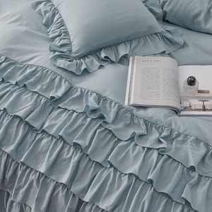 High Quality Customizable 600TC Home & Hotel Use European Style Microfiber Waterproof Eco-Friendly <b>Bed</b> <b>Skirts</b> Sets - Product Image 3