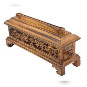 Brûleur d'encens en bois de qualité supérieure attrape-cendres classique fait à la main et support Agarbatti pour un usage religieux - Product Image 3