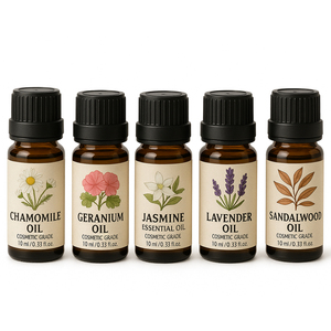 Venta caliente de aceites esenciales de grado cosmético de alta calidad sándalo Manzanilla cuidado de la piel embalaje personalizado Extracto de planta Natural - Product Image 1