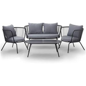 Conjuntos de Muebles de Exterior de Ratán Ecológicos Modernos con Cojines Impermeables para Sala de Estar de Villa, Hotel y Parque - Product Image 1