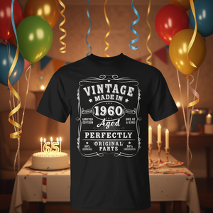 Decorazioni e maglietta vintage per il 65° compleanno del 1960, maglietta promozionale 65Yr - Product Image 3