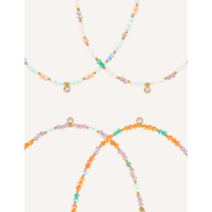 CUCOCUCA Collana girocollo fatta a mano 129250350 con cristalli e perline in macramè, opzioni multicolori, vestibilità regolabile per uso quotidiano, spedizione UE in 48 ore - Product Image 1