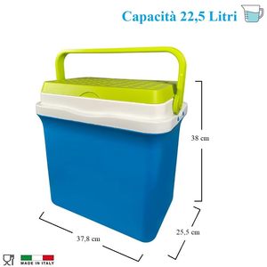 GioStyle 22,5l blu/verde termiche frigo scatola 37.8x25.5x38cm borsa isolata per campeggio Picnic e spiaggia - Product Image 2