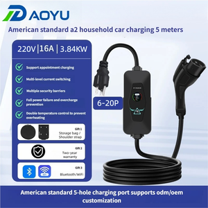 Chargeur de véhicule électrique portable de niveau 2, 9,6 kW, 32 A, réglable, SAE J1772 Type 1, station de charge rapide AC, utilisation domestique, EVSE pour adaptateur 85-265 V - Product Image 4