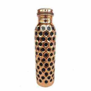 Botella de Cobre Grabada de Diseño Chapada en Oro de 1 Litro, Estilo Clásico, a Prueba de Fugas, Apta para Lavavajillas, Regalo Empresarial, Botella de Agua de Cobre - Product Image 3