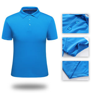 Vente en gros de t-shirts personnalisés imprimés, grande taille, décontractés, pour le golf, à manches courtes, couleur unie, tricotés, 100% coton, logo personnalisé, pour hommes - Product Image 3