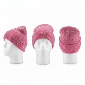 หมวกบีนนี่ปักโลโก้แบรนด์ของคุณเอง คุณภาพสูง ประดับด้วยเพชรพลอยสวยงาม นุ่ม อุ่น สำหรับฤดูหนาว 2026 - Product Image 1