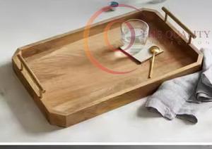 Wooden <b>Serving</b> <b>Tray</b> <b>with</b> Strong Wooden <b>Handles</b>, Designed for Comfort and Long-Lasting Use - Product Image 4