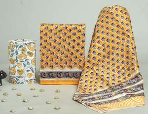 Tela de Algodón Tejida con Motivos Pequeños de Primera Calidad, con Borde de Diseño, Sin Costuras, Estampado Floral, para Trajes Étnicos de Verano, Venta al Por Mayor - Product Image 4