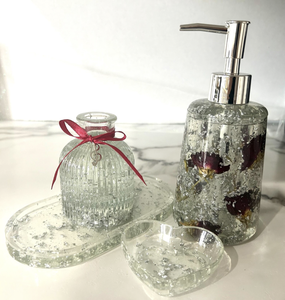 Luxury 4-Piece Marble <b>Bathroom</b> <b>Sets</b> Eco-Friendly Home Decor for Washroom Kitchen Bath - Product Image 3