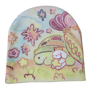 Bonnets Y2K, faible MOQ, impression par sublimation intégrale personnalisée, bonnets graphiques unisexes avec votre logo - Product Image 3