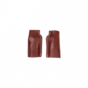 Gants d'équitation en cuir véritable pour homme Makila - Marron moyen et noir - Product Image 1