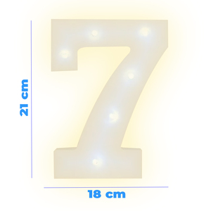 Decorazioni da Parete con Numero 7 in LED 3D a Luce Calda per Feste - Product Image 3