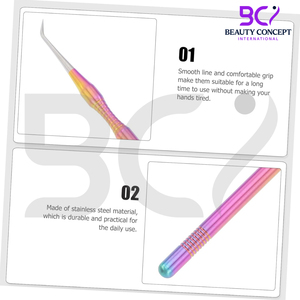 2 pièces Outils de séparation pour cils, pour rehaussement de cils, retrait de cils, extensions, recourbe-cils, kit d'outils pour cils, outil de greffage - Product Image 3