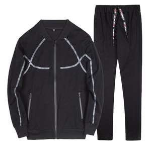 Chándal con cremallera Unisex Popular personalizado, chándal de poliéster/algodón 300 GSM, entrenamiento de jogging resistente al agua - Product Image 1