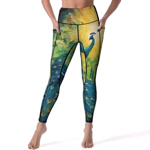 Mallas de algodón 100% para mujer de alta calidad, nuevo diseño personalizado, transpirable, informal, con logotipo, bolsillos ajustados de cintura media - Product Image 1