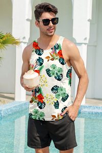 <b>Mens</b> 3D Print Tank Top 100 % Cotton Breathable Sleeveless Shirt For Gym Training Workout Fitness Casual Summer Wear Plus Size - Product Image 2