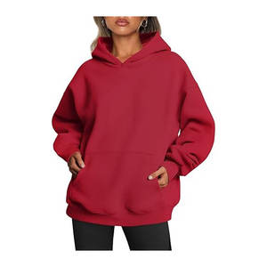 Sudadera con capucha gruesa de Otoño de alta calidad para mujer con hombros caídos de gran tamaño bordado 3D sudaderas con capucha de bajo precio al por mayor - Product Image 2