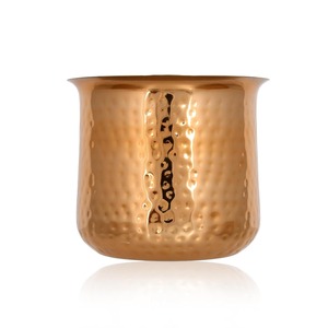 Modern Hammered Mirror Polished Metal <b>Planter</b> <b>For</b> Chic <b>Indoor</b> Greenery Stylish Home Decoration And Statement Corners - Product Image 1