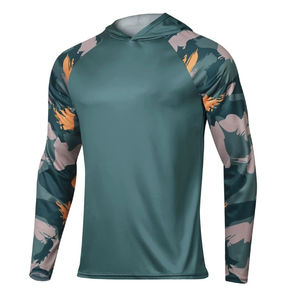 Novedades en Ropa de Pesca, Camisas con Protección UV de Secado Rápido, Ropa de Pesca de Manga Larga para Exteriores, Sudadera con Capucha de Pesca de Camuflaje para Torneos - Product Image 1