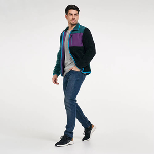 High Warmth <b>Sherpa</b> Fleece <b>Jacket</b> For <b>Men</b> Designed With Classic Silhouette And Utility Pockets For Casual Streetwear Layering - Product Image 6