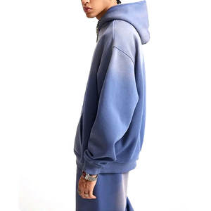 Nueva llegada de los hombres 100% algodón ropa deportiva transpirable pesado invierno chándal patrón suelto ecológico mejor calidad conjuntos - Product Image 2