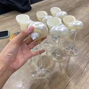 Vietnam 99 Gold Data Verres à cocktail coquillages faits à la main Vente en gros Gobelets coquillages pour restaurants et bars sur le thème de l'océan - Product Image 1