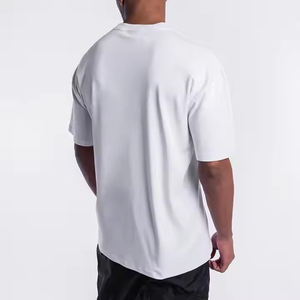 Camiseta de hombre con cuello redondo de alta calidad de fabricante profesional, logotipo gráfico personalizable de estilo callejero, 100% algodón - Product Image 2