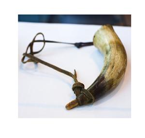 Corne de poudre de buffle artisanat Meilleure corne décorative écologique naturelle polie avec support en bois - Product Image 4