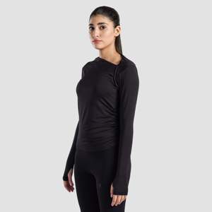 Sleek Black Ruche Yoga <b>Top</b> - Product Image 3