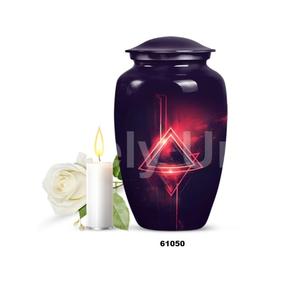 Classically Poised Catholic <b>Large</b> <b>Urn</b> for Human Ashes Decorative Aluminium Funeral <b>Urn</b> With Free Velvet Bag - Product Image 6
