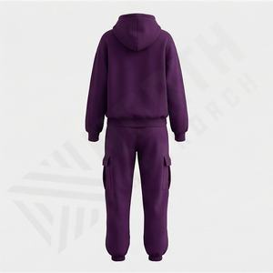 Conjunto Deportivo de Dos Piezas con Logotipo Personalizado, Sudadera Corta con Capucha y Pantalones Deportivos para Mujer, Ropa Deportiva Nueva - Product Image 2