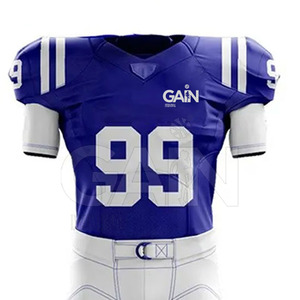 Tenues de football américain à manches courtes respirantes pour adultes, personnalisables, MOQ faible, haute qualité, uniformes d'équipe pour hommes - Product Image 4