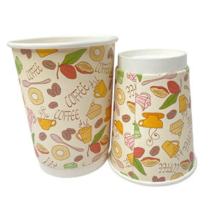 Tasses à café en papier jetables personnalisées à double paroi avec couvercle biodégradables Carton de recyclage isolé à emporter écologique - Product Image 2
