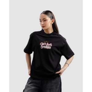 T-shirt 100% Coton « Can't Rush Greatness » en Jersey Compressé Tissu Gaufré Teint en Pièce Sérigraphie Léger - Product Image 2