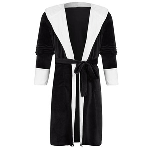 Robe en flanelle chaude hiver maison vêtements de nuit femmes imprimer à manches longues peignoir Kimono Robe avec ceinture vêtements de détente femme - Product Image 1
