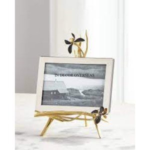 Premium Quality Metal Unique Fancy Texture Designer High Grade <b>Gold</b> Plated Rectangle Shape Table Top Decoration <b>Photo</b> <b>Frame</b> - Product Image 2